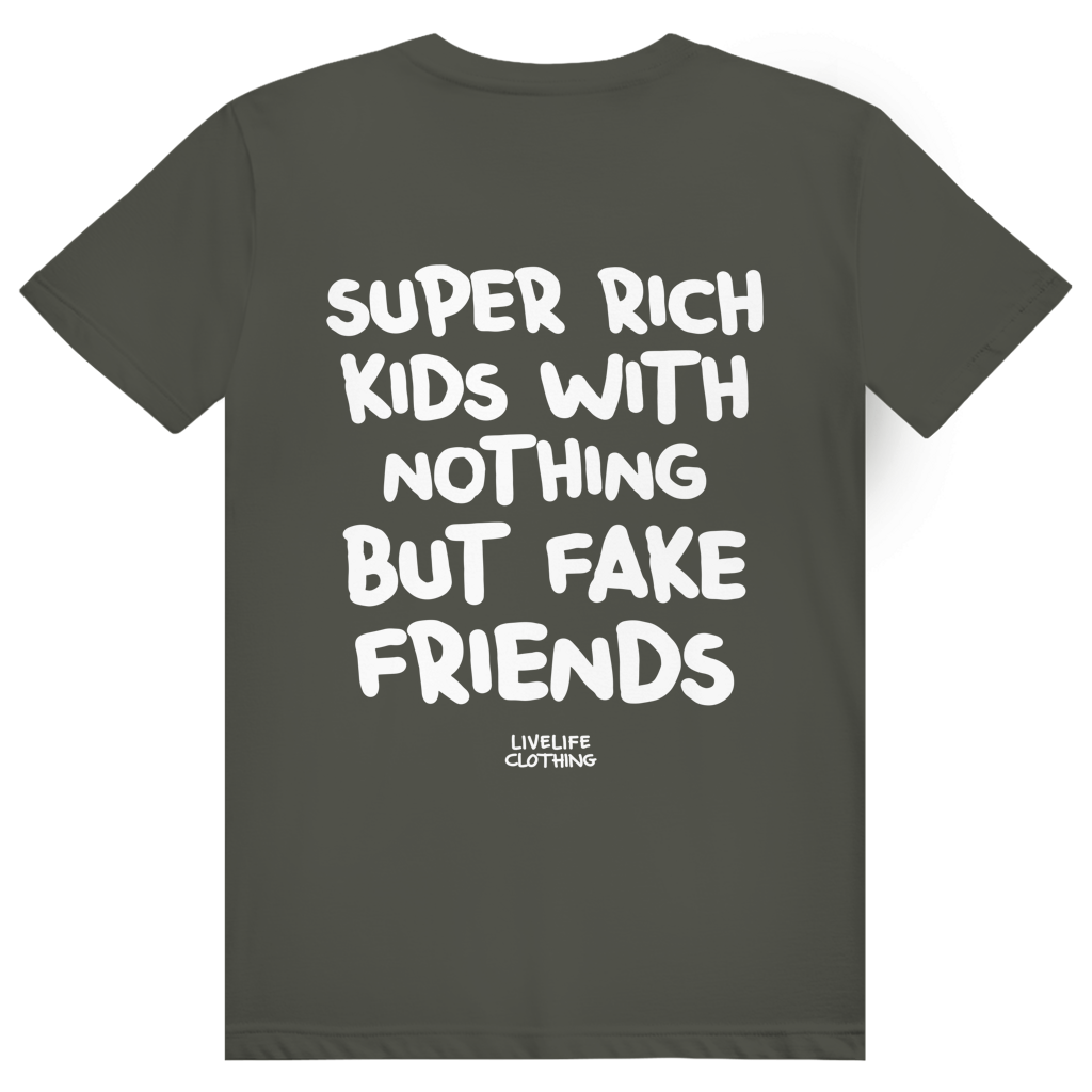 Super Rich Kids - Lustiges Lifestyle Statement - Premium Bio Unisex (Rückendruck) T-Shirt
