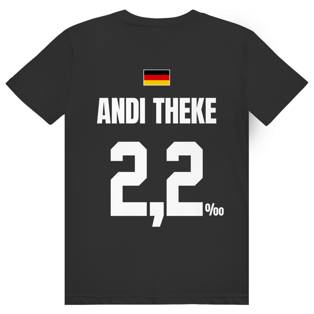 Andi Theke - Sauftrikot Deutschland Trikot - Premium Bio Unisex (Rückendruck) T-Shirt