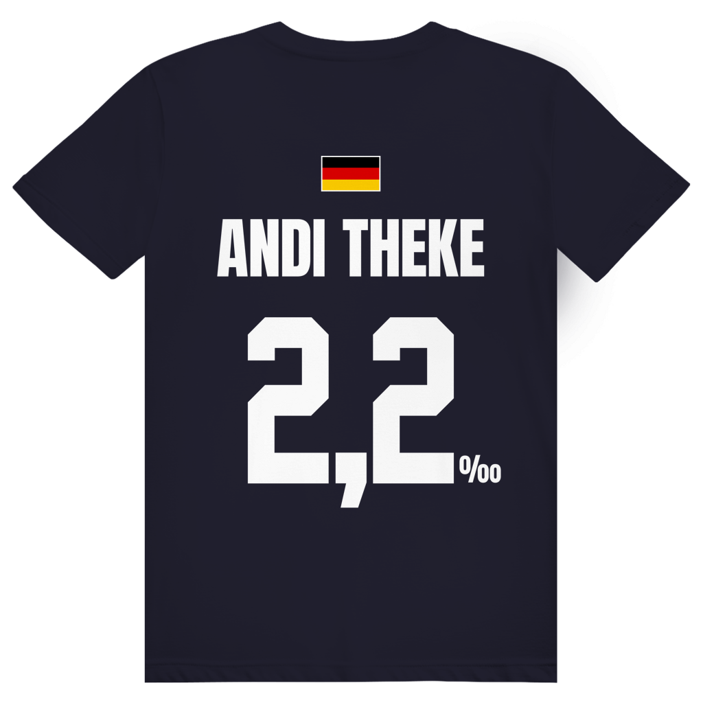 Andi Theke - Sauftrikot Deutschland Trikot - Premium Bio Unisex (Rückendruck) T-Shirt