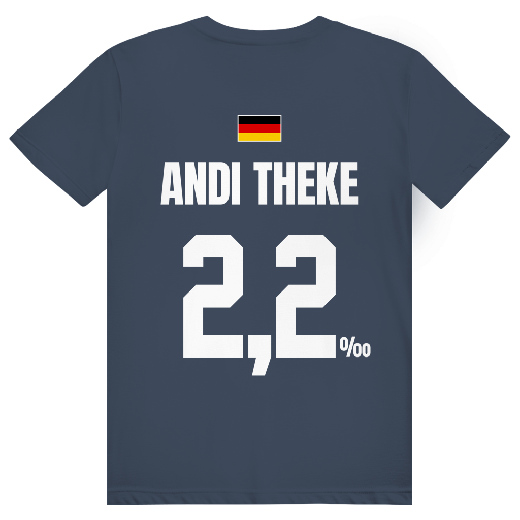 Andi Theke - Sauftrikot Deutschland Trikot - Premium Bio Unisex (Rückendruck) T-Shirt