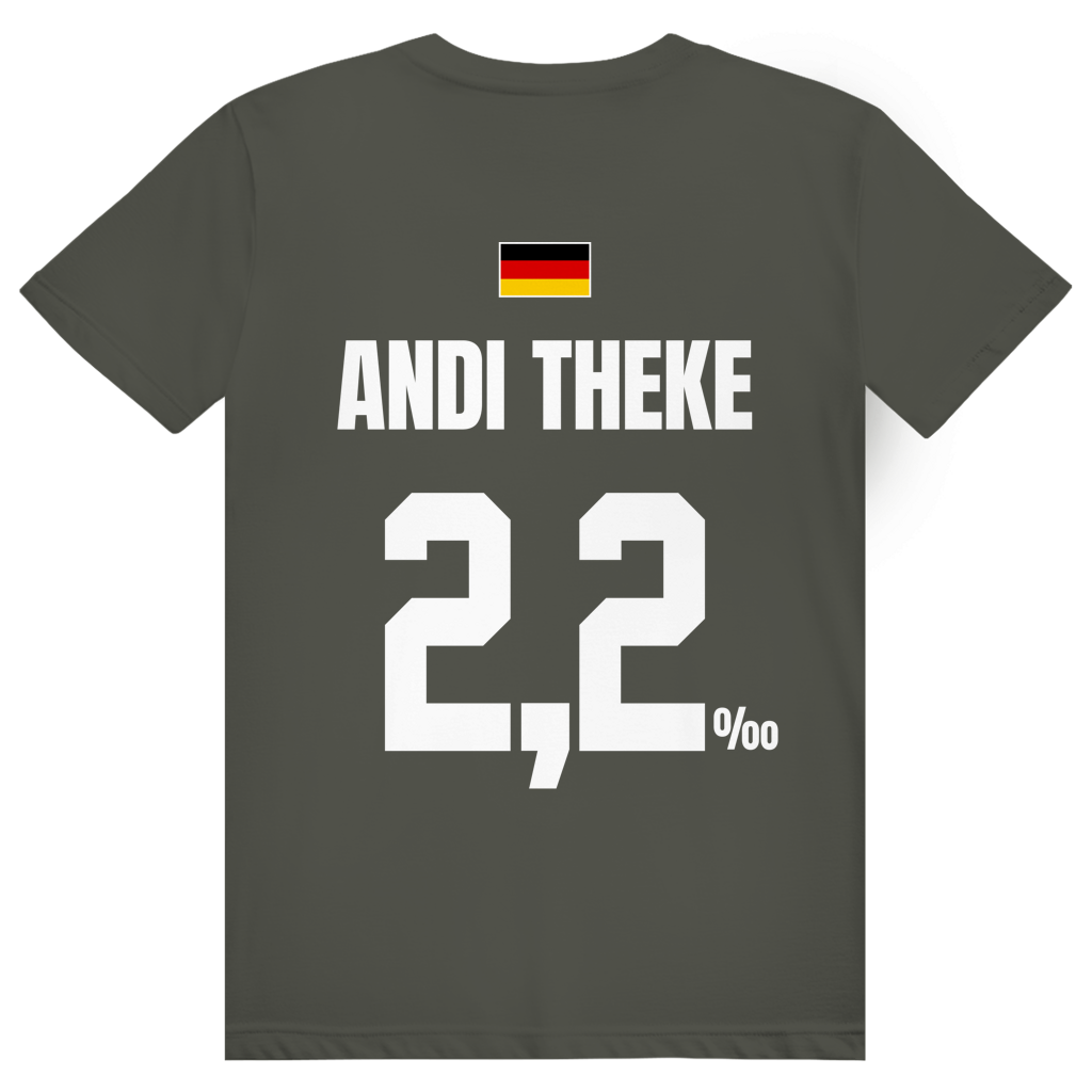 Andi Theke - Sauftrikot Deutschland Trikot - Premium Bio Unisex (Rückendruck) T-Shirt
