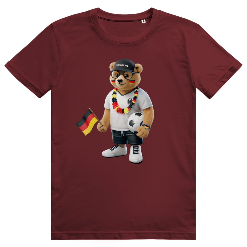 Deutschland Bär - Sauftrikot Deutschland Pocket Print - Premium Bio Unisex T-Shirt