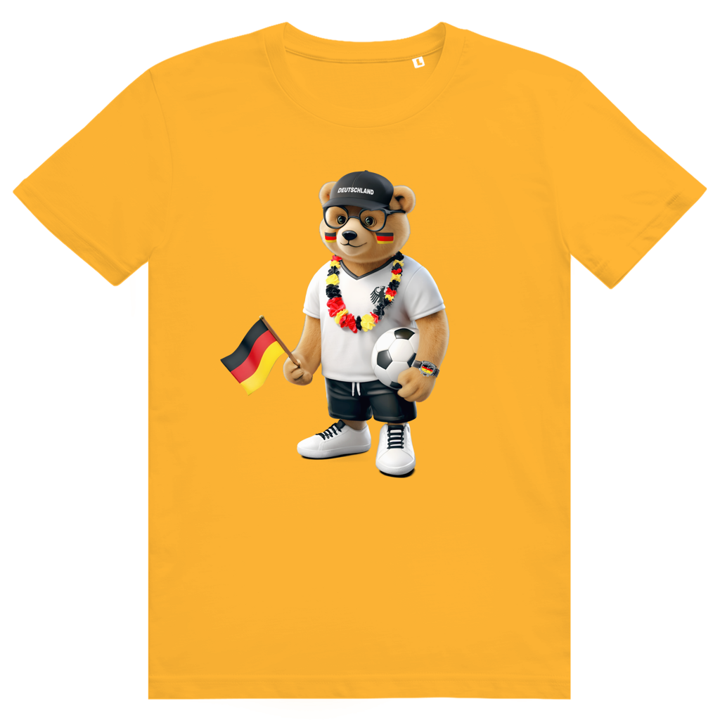 Deutschland Bär - Sauftrikot Deutschland Pocket Print - Premium Bio Unisex T-Shirt