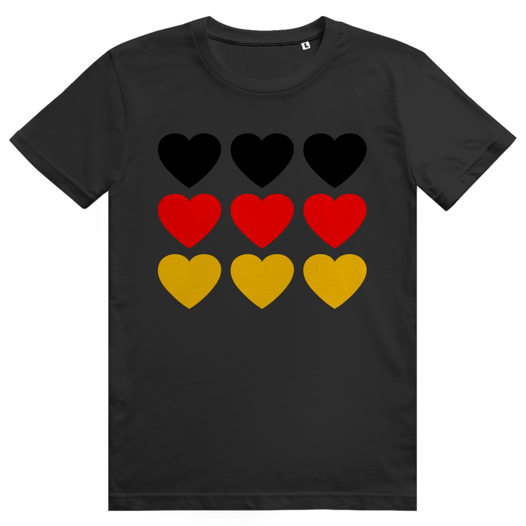 Deutschland Herzen - Sauftrikot Deutschland Herzen Print - Premium Bio Unisex T-Shirt