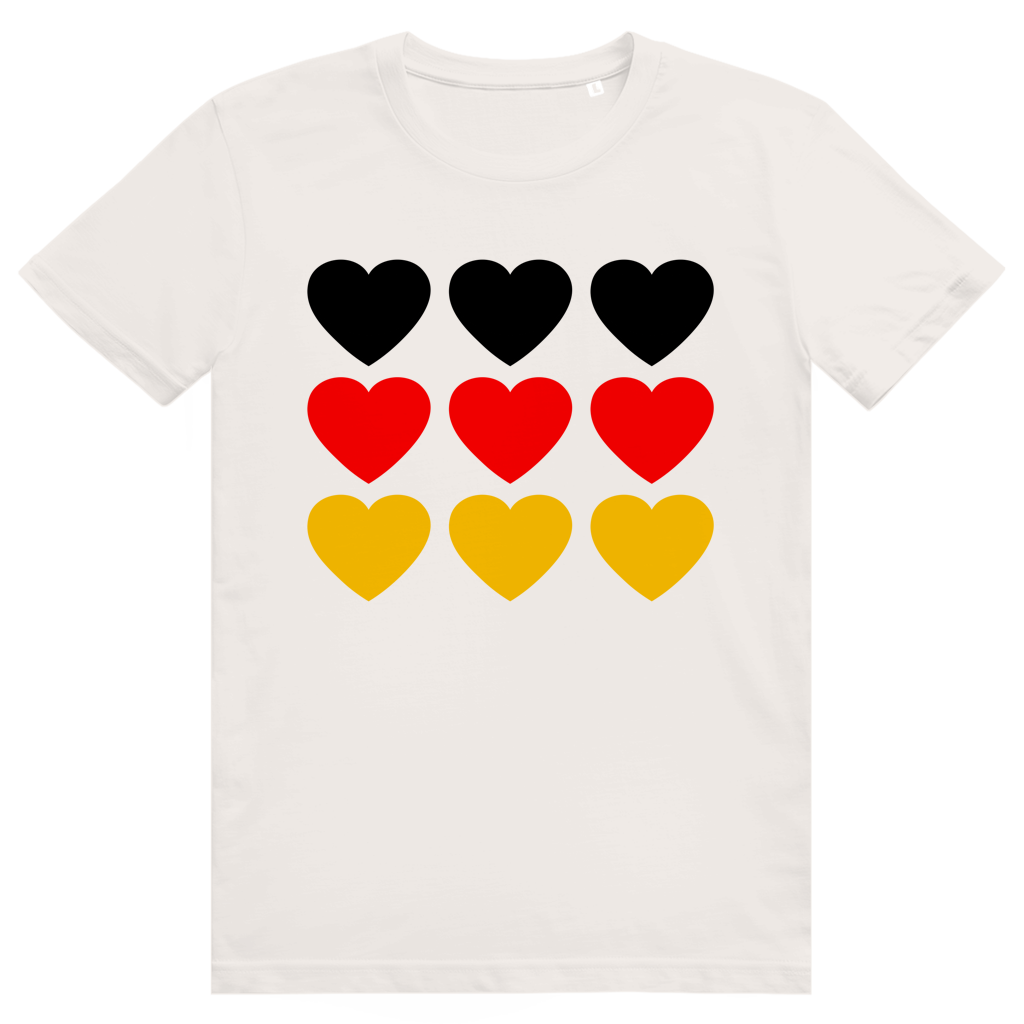 Deutschland Herzen - Sauftrikot Deutschland Herzen Print - Premium Bio Unisex T-Shirt