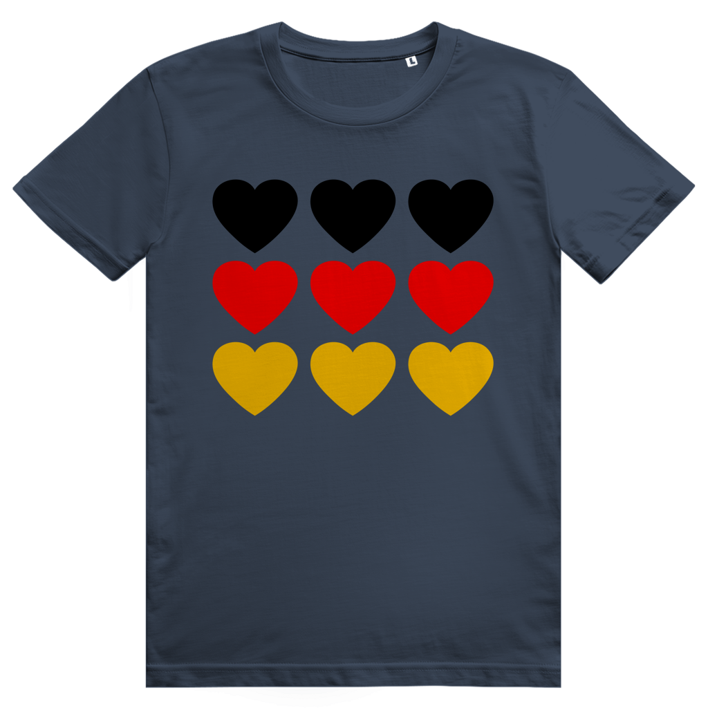 Deutschland Herzen - Sauftrikot Deutschland Herzen Print - Premium Bio Unisex T-Shirt