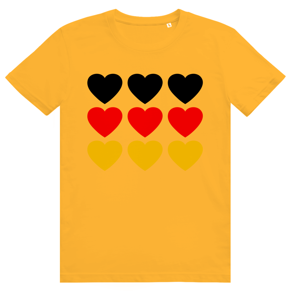 Deutschland Herzen - Sauftrikot Deutschland Herzen Print - Premium Bio Unisex T-Shirt