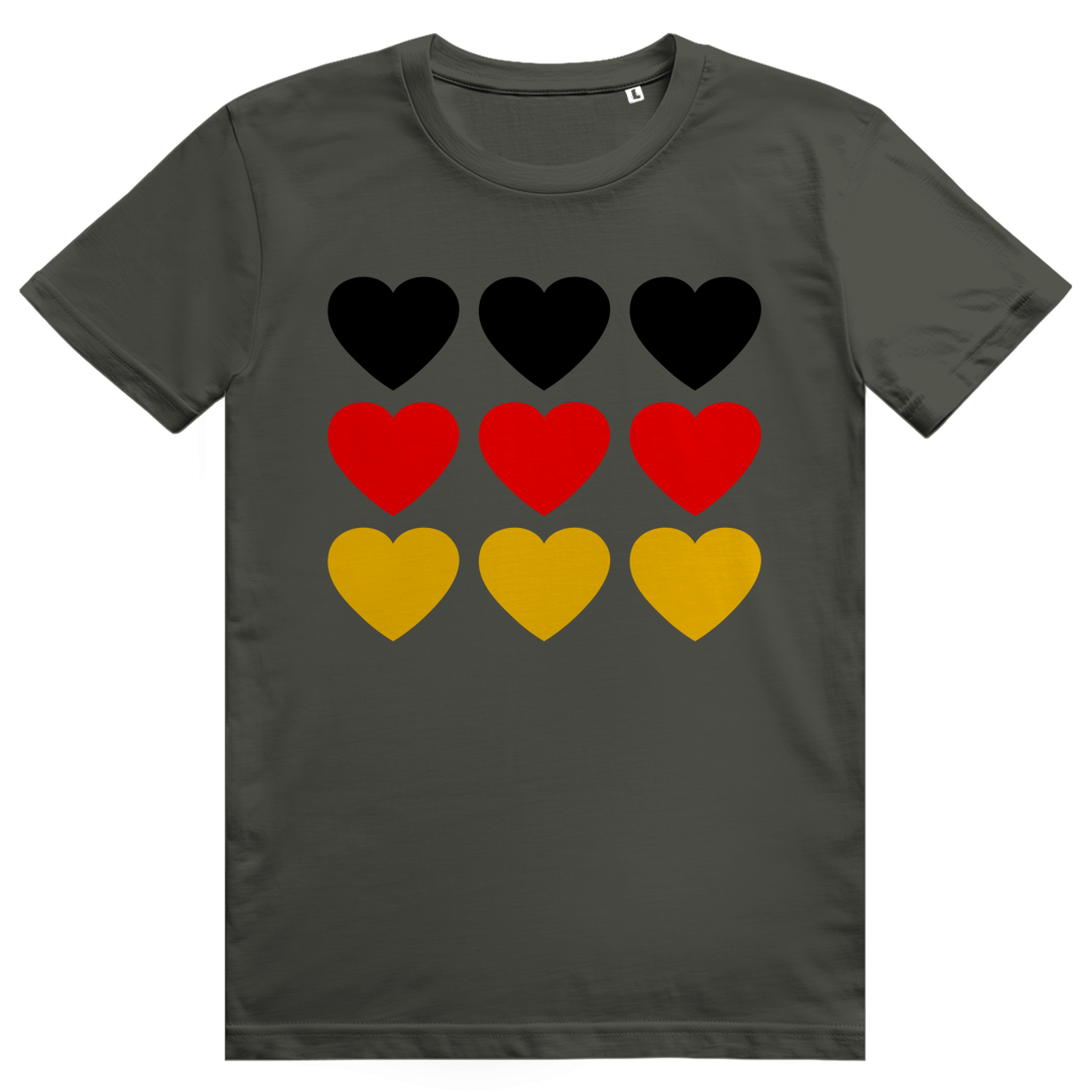 Deutschland Herzen - Sauftrikot Deutschland Herzen Print - Premium Bio Unisex T-Shirt