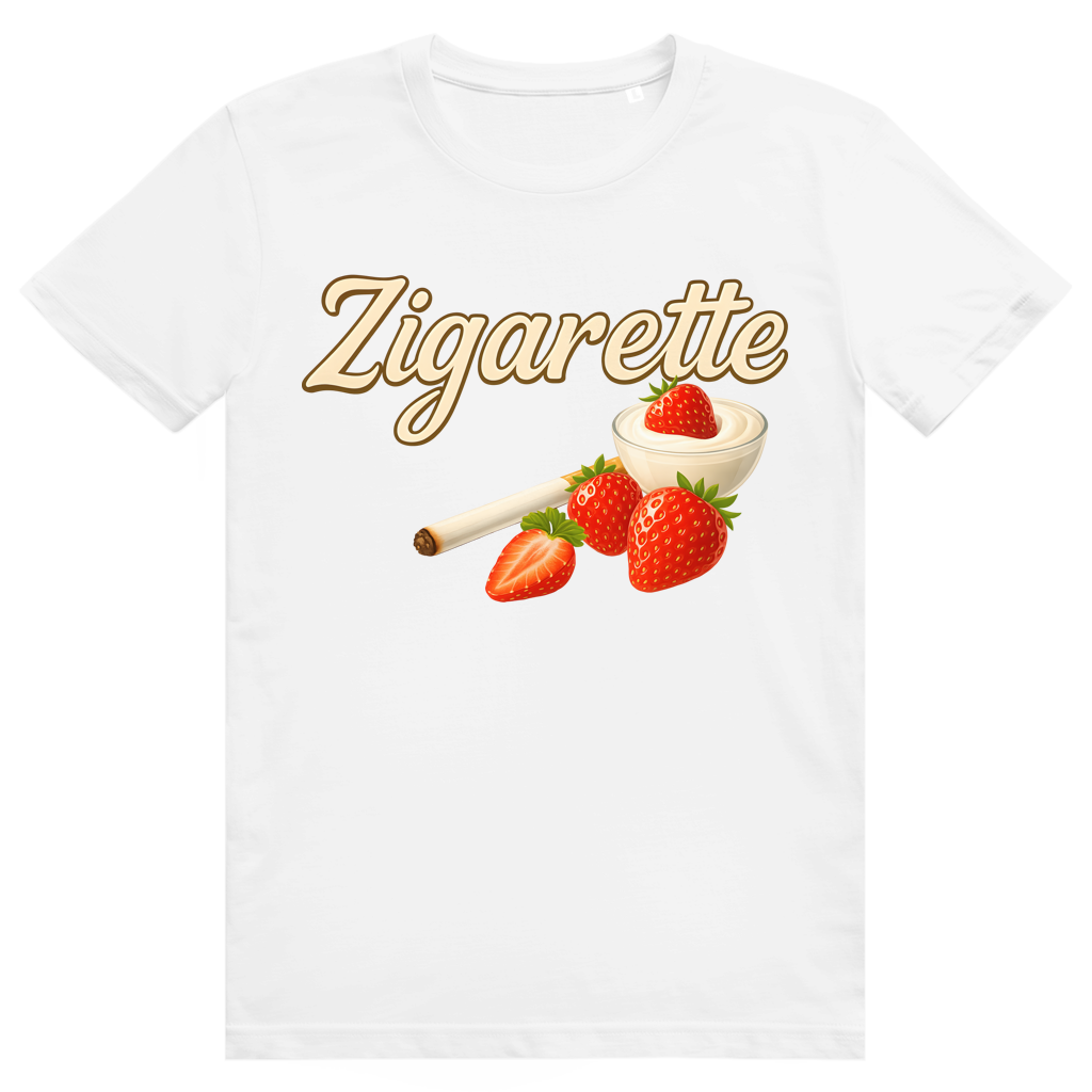 Zigarette - Lustiges Logo Parodie Statement - Premium Bio Unisex T-Shirt
