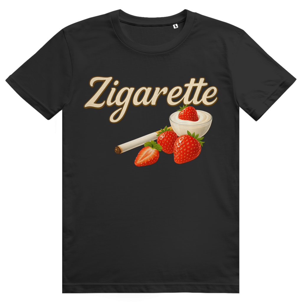 Zigarette - Lustiges Logo Parodie Statement - Premium Bio Unisex T-Shirt