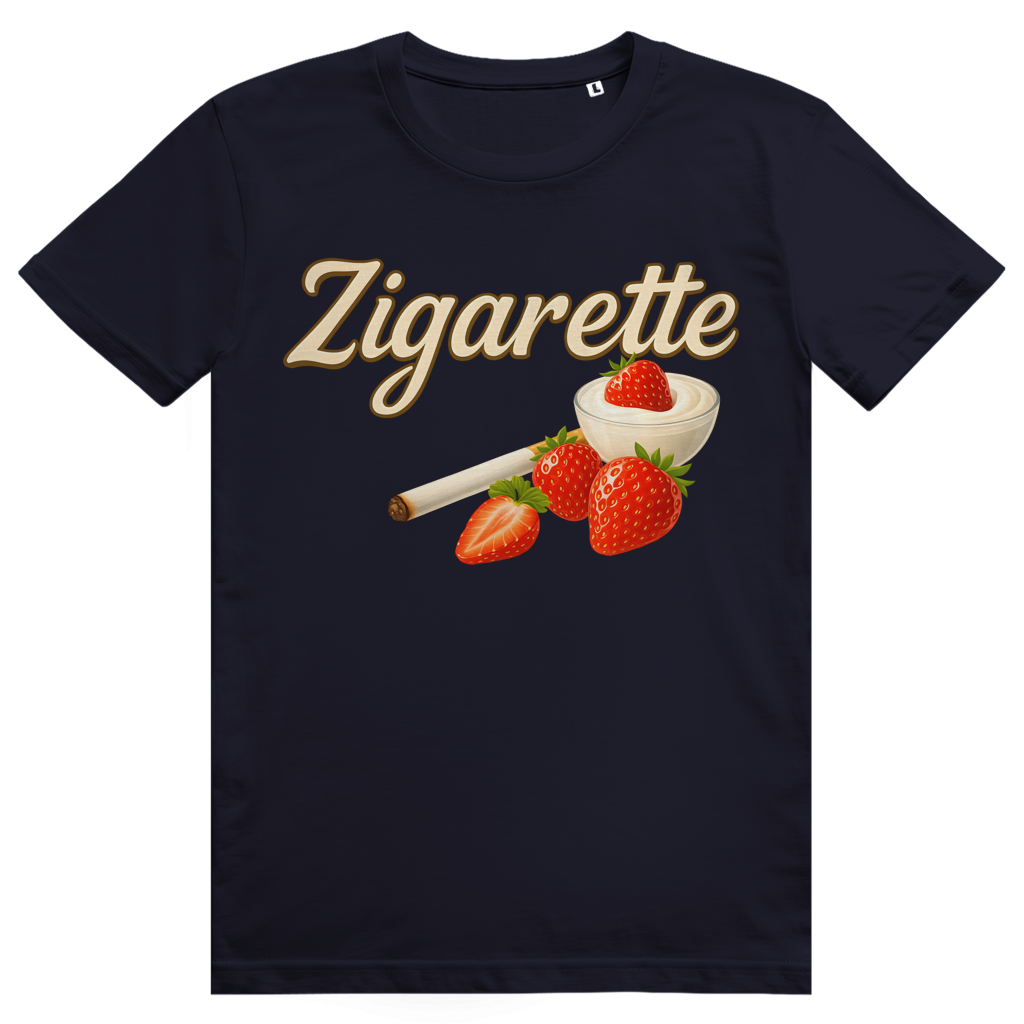 Zigarette - Lustiges Logo Parodie Statement - Premium Bio Unisex T-Shirt