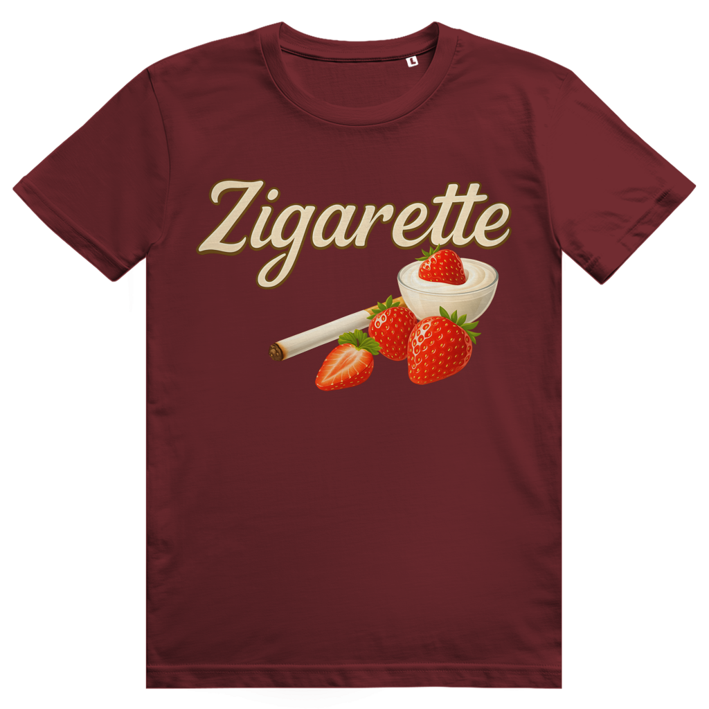 Zigarette - Lustiges Logo Parodie Statement - Premium Bio Unisex T-Shirt