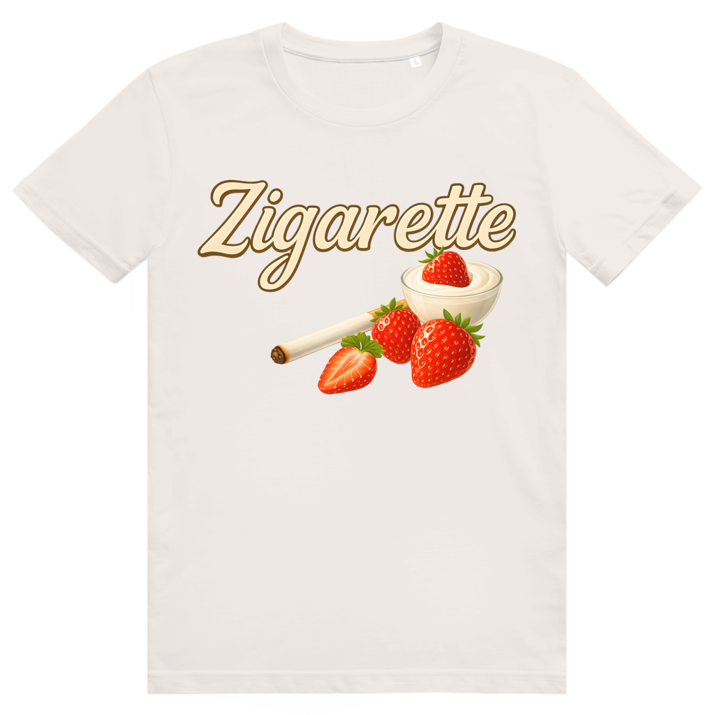 Zigarette - Lustiges Logo Parodie Statement - Premium Bio Unisex T-Shirt