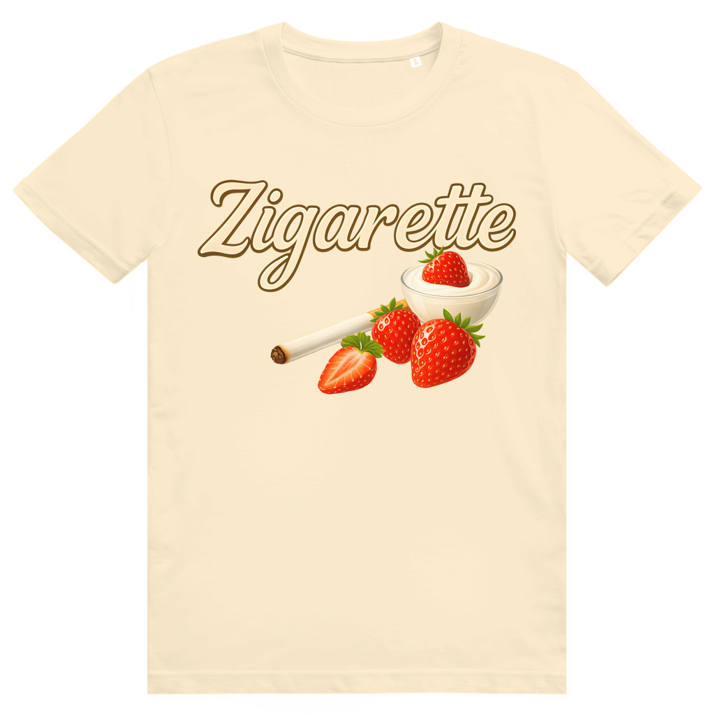 Zigarette - Lustiges Logo Parodie Statement - Premium Bio Unisex T-Shirt