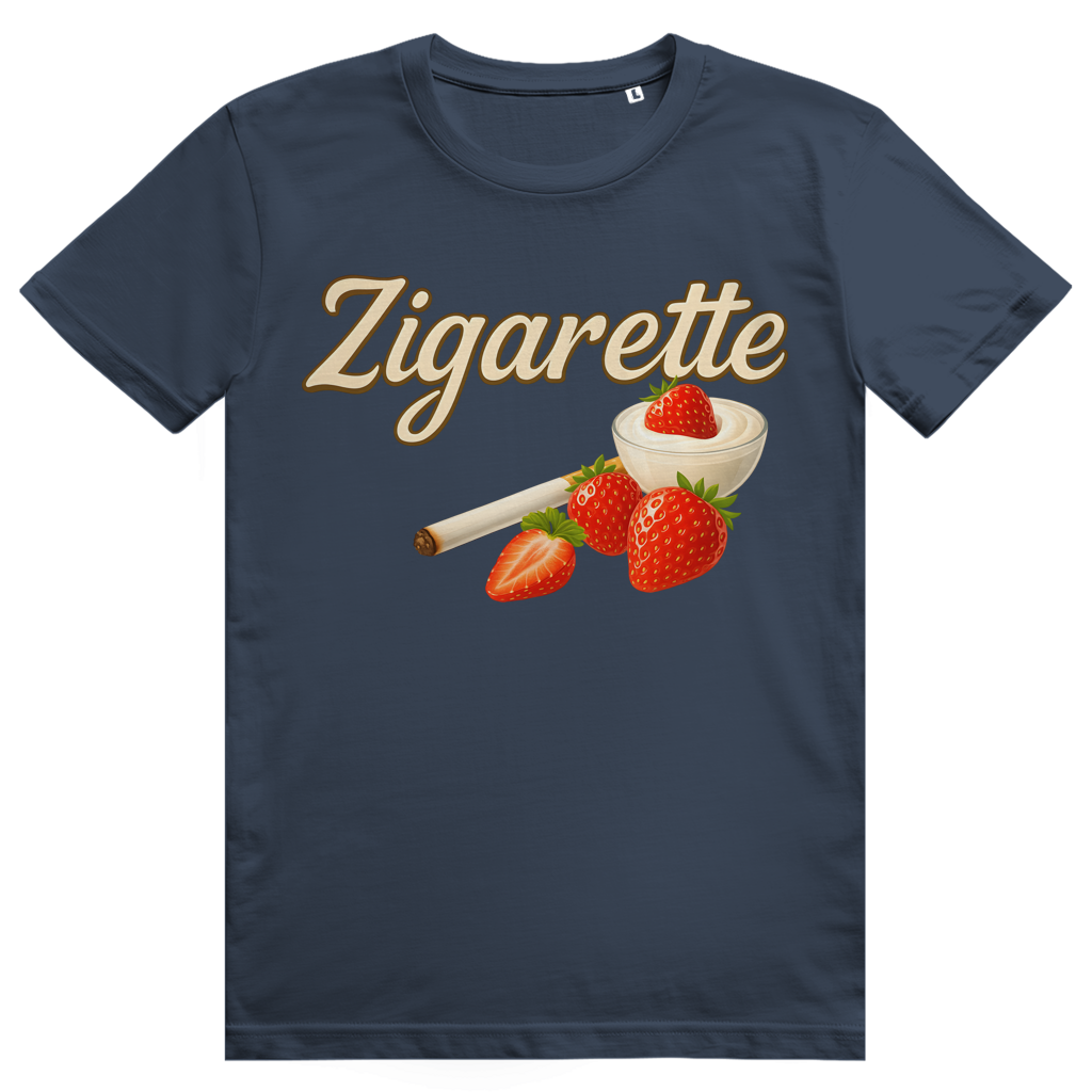Zigarette - Lustiges Logo Parodie Statement - Premium Bio Unisex T-Shirt