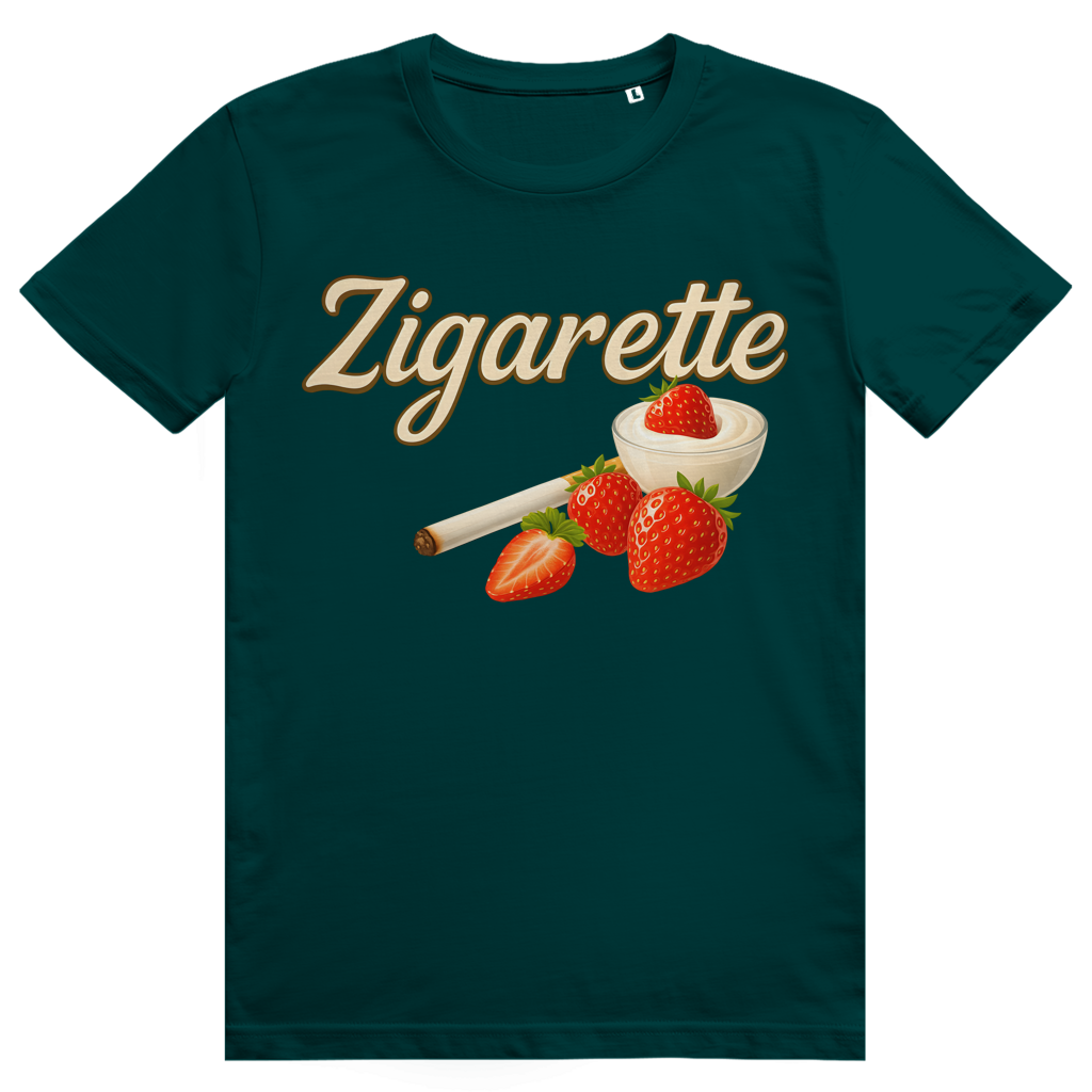 Zigarette - Lustiges Logo Parodie Statement - Premium Bio Unisex T-Shirt