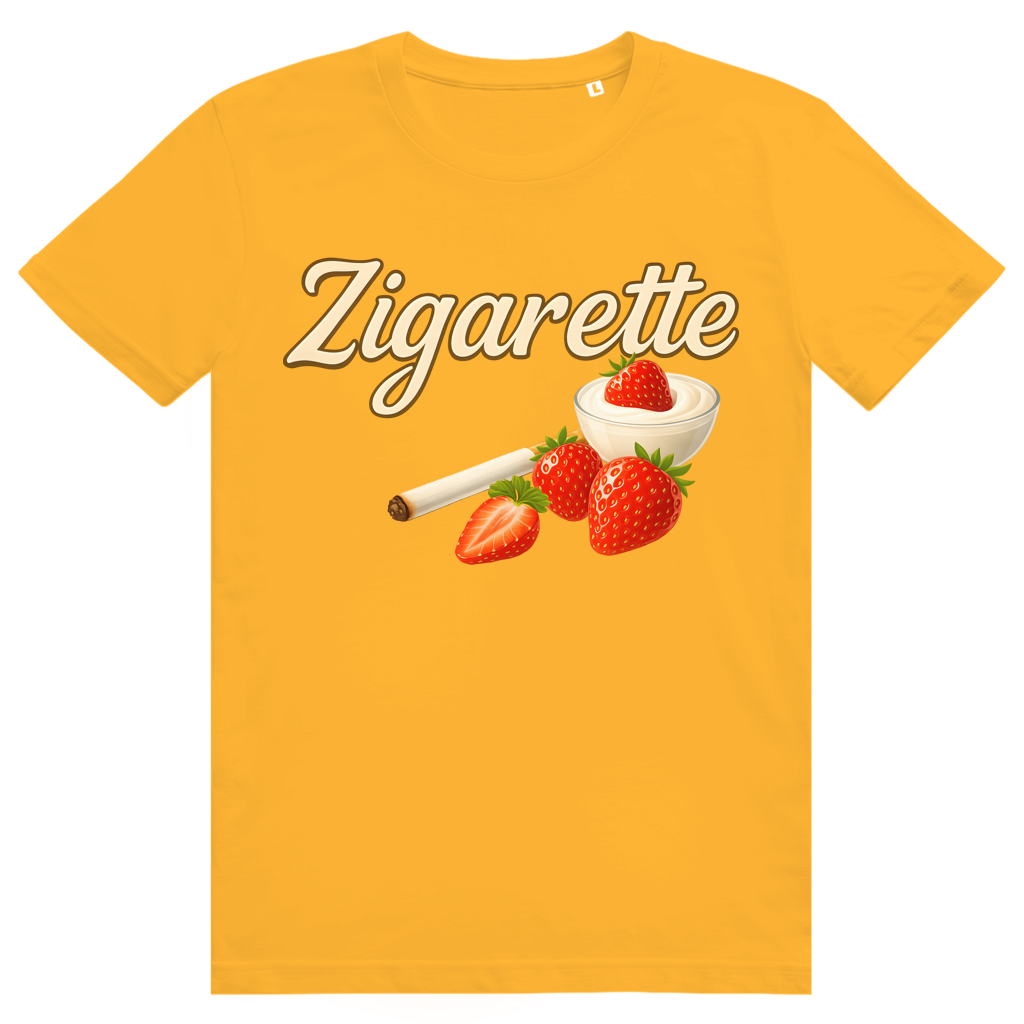 Zigarette - Lustiges Logo Parodie Statement - Premium Bio Unisex T-Shirt