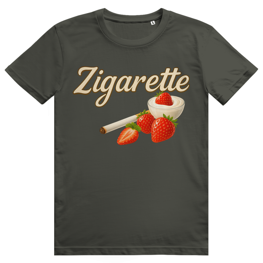 Zigarette - Lustiges Logo Parodie Statement - Premium Bio Unisex T-Shirt