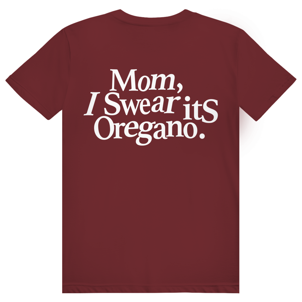 Mom I Swear Its Oregano - Lustiges Weed Meme Statement - Premium Bio Unisex (Rückendruck) T-Shirt