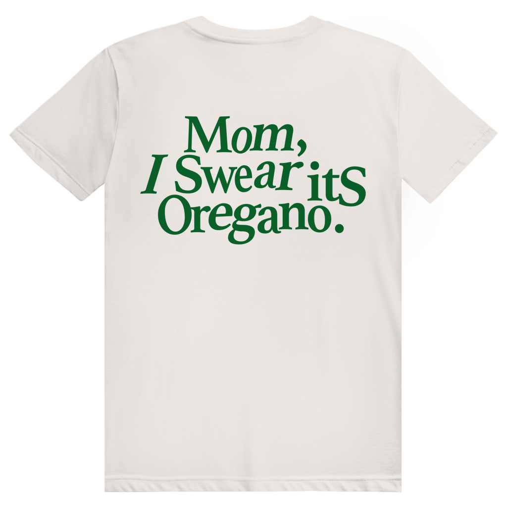 Mom I Swear Its Oregano - Lustiges Weed Meme Statement - Premium Bio Unisex (Rückendruck) T-Shirt
