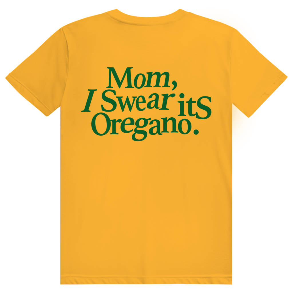 Mom I Swear Its Oregano - Lustiges Weed Meme Statement - Premium Bio Unisex (Rückendruck) T-Shirt