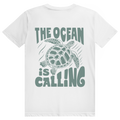 The Ocean Is Calling - Ästhetisches Schildkröten Statement - Premium Bio Unisex (Rückendruck) T-Shirt