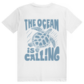 The Ocean Is Calling - Ästhetisches Schildkröten Statement - Premium Bio Unisex (Rückendruck) T-Shirt