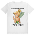 Vom ganzen Herzen F*CK DICH. Katastrofee - Freche Feen Parodie Statement - Premium Bio Unisex (Rückendruck) T-Shirt