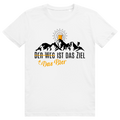 Das Bier ist das Ziel - Lustiges Bier Berge Wortspiel - Premium Bio Unisex T-Shirt