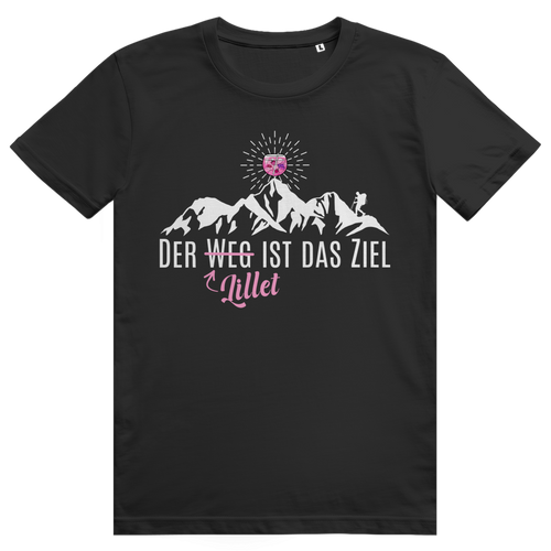 Der Lillet ist das Ziel - Lustiges Wildberry Lillet Berge Wortspiel - Premium Bio Unisex T-Shirt