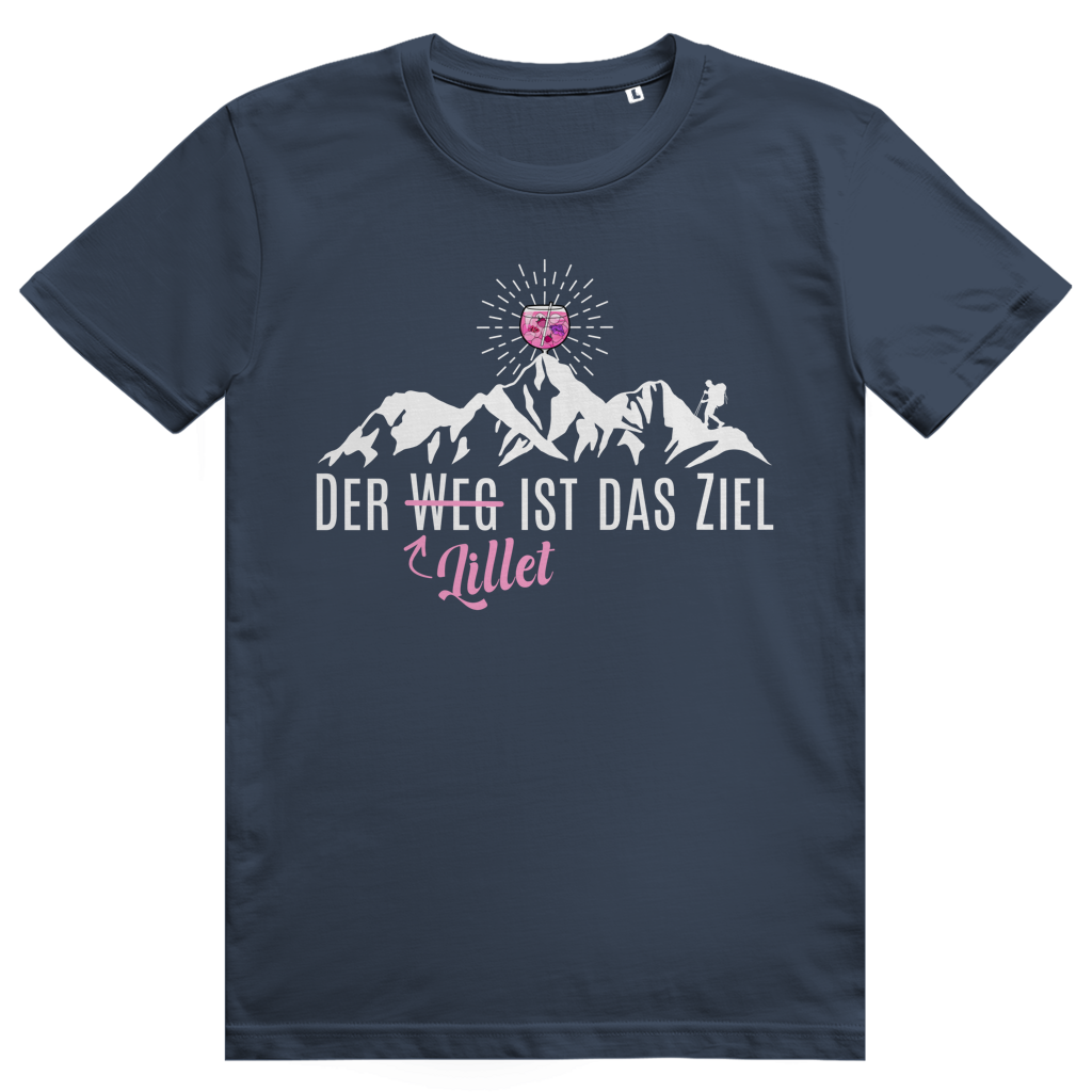 Der Lillet ist das Ziel - Lustiges Wildberry Lillet Berge Wortspiel - Premium Bio Unisex T-Shirt