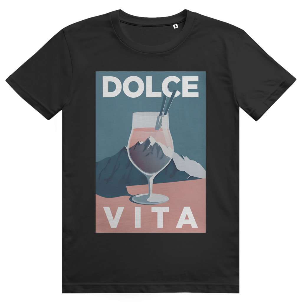 Dolce Vita Mountain Spritz - Ästhetisches Berge, Après Ski & Spritz Design - Premium Bio Unisex T-Shirt