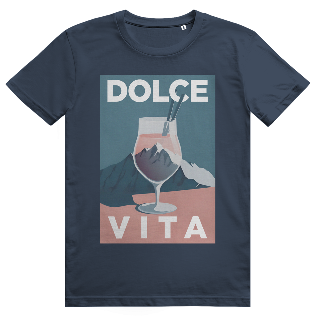Dolce Vita Mountain Spritz - Ästhetisches Berge, Après Ski & Spritz Design - Premium Bio Unisex T-Shirt