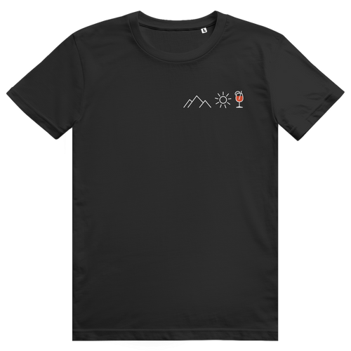 Berge Sonne Spritz - Cooles Berge & Spritz Pocket Design - Premium Bio Unisex T-Shirt