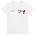 Berge Sonne Wein - Cooles Berge & Rotwein Design - Premium Bio Unisex T-Shirt