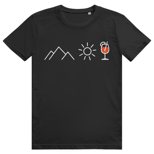 Berge Sonne Spritz - Cooles Berge & Spritz Design - Premium Bio Unisex T-Shirt