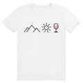 Berge Sonne Wein - Cooles Berge & Roséwein Design - Premium Bio Unisex T-Shirt