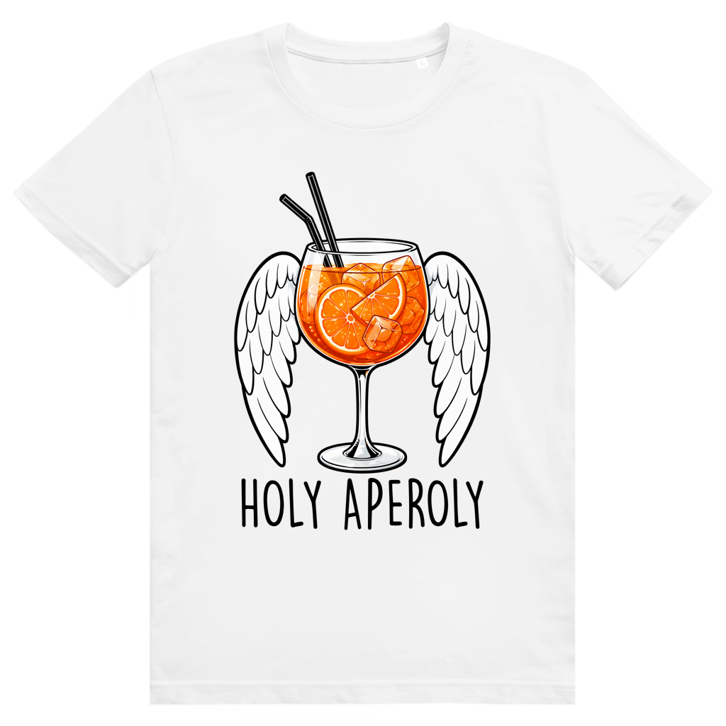 Holy Aperoly - Wings - Lustiger Aperol Spritz Spruch - Premium Bio Unisex T-Shirt