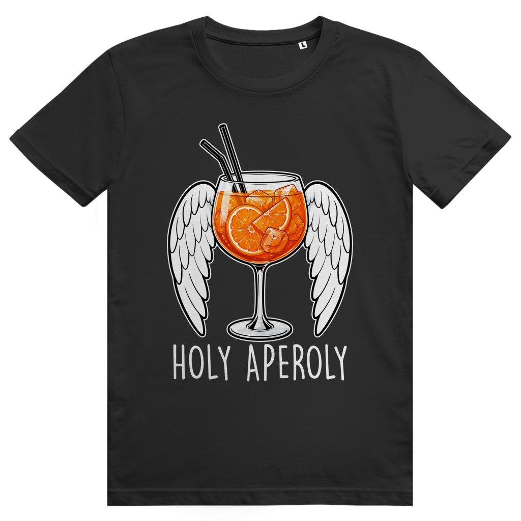 Holy Aperoly - Wings - Lustiger Aperol Spritz Spruch - Premium Bio Unisex T-Shirt