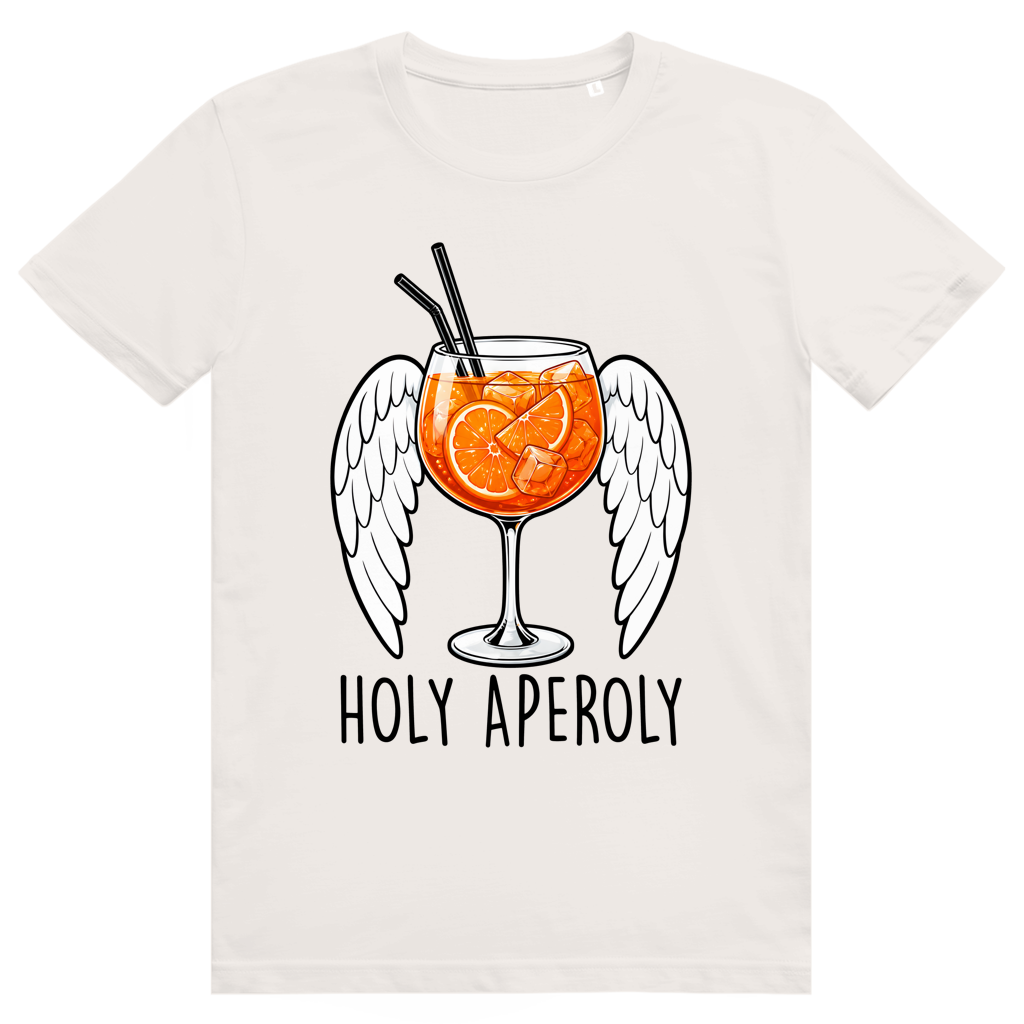 Holy Aperoly - Wings - Lustiger Aperol Spritz Spruch - Premium Bio Unisex T-Shirt