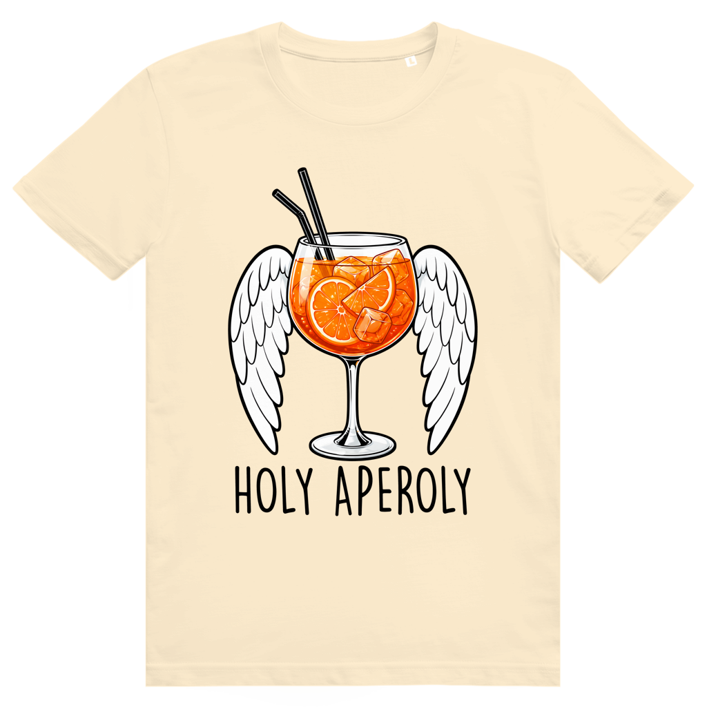 Holy Aperoly - Wings - Lustiger Aperol Spritz Spruch - Premium Bio Unisex T-Shirt