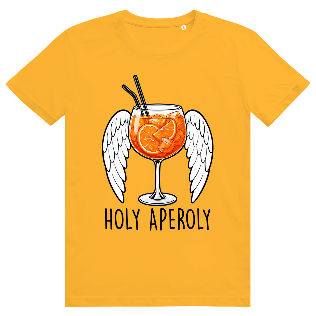 Holy Aperoly - Wings - Lustiger Aperol Spritz Spruch - Premium Bio Unisex T-Shirt