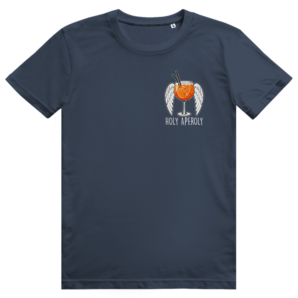 Holy Aperoly - Wings Pocket - Lustiger Aperol Spritz Spruch - Premium Bio Unisex T-Shirt