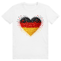 Deutschland Herz Flaggen Fussball Trikot - Premium Bio Unisex T-Shirt