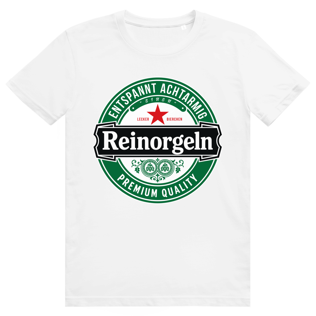 Entspannt achtarmig einen reinorgeln - Lustiges Bier Logo - Premium Bio Unisex T-Shirt