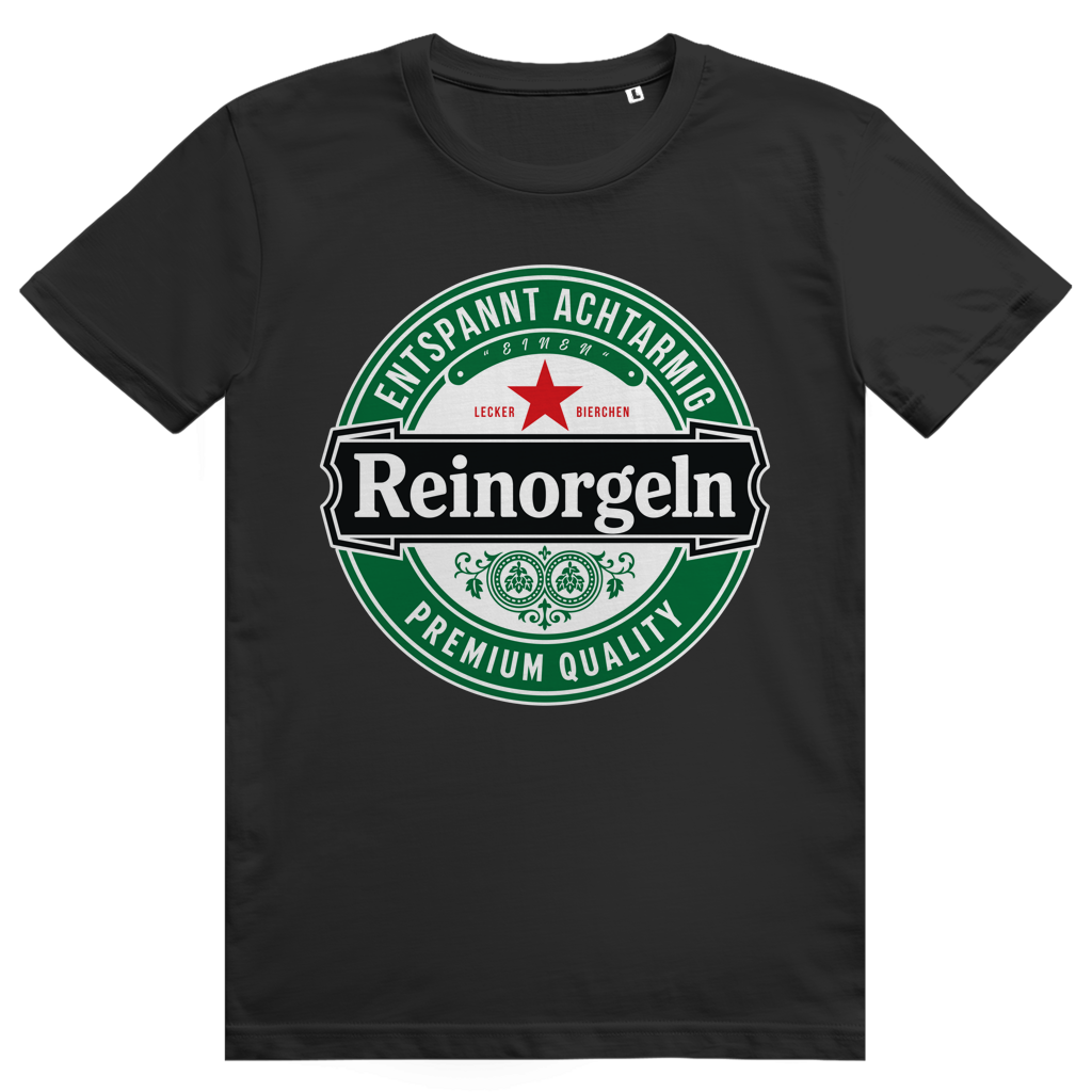 Entspannt achtarmig einen reinorgeln - Lustiges Bier Logo - Premium Bio Unisex T-Shirt