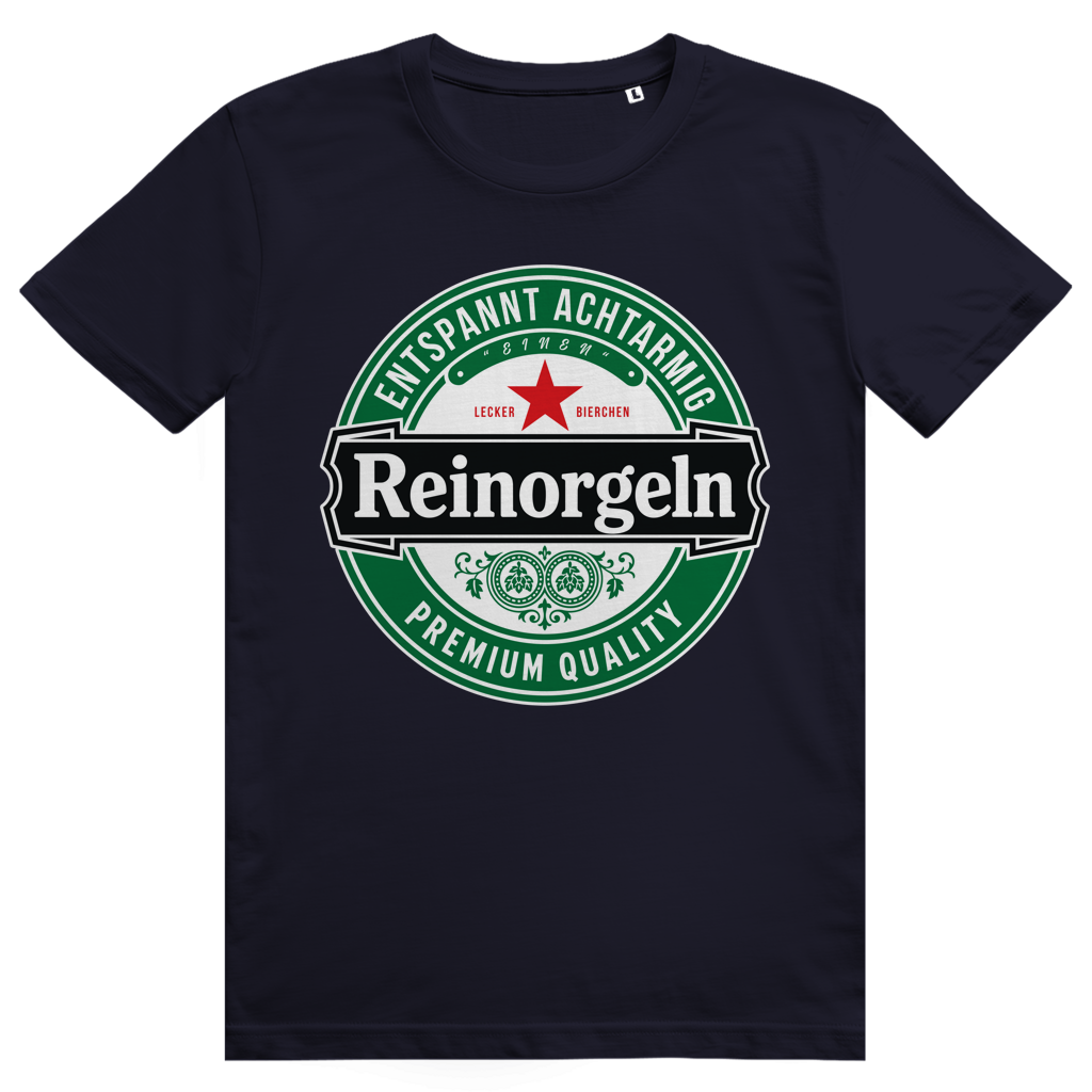 Entspannt achtarmig einen reinorgeln - Lustiges Bier Logo - Premium Bio Unisex T-Shirt