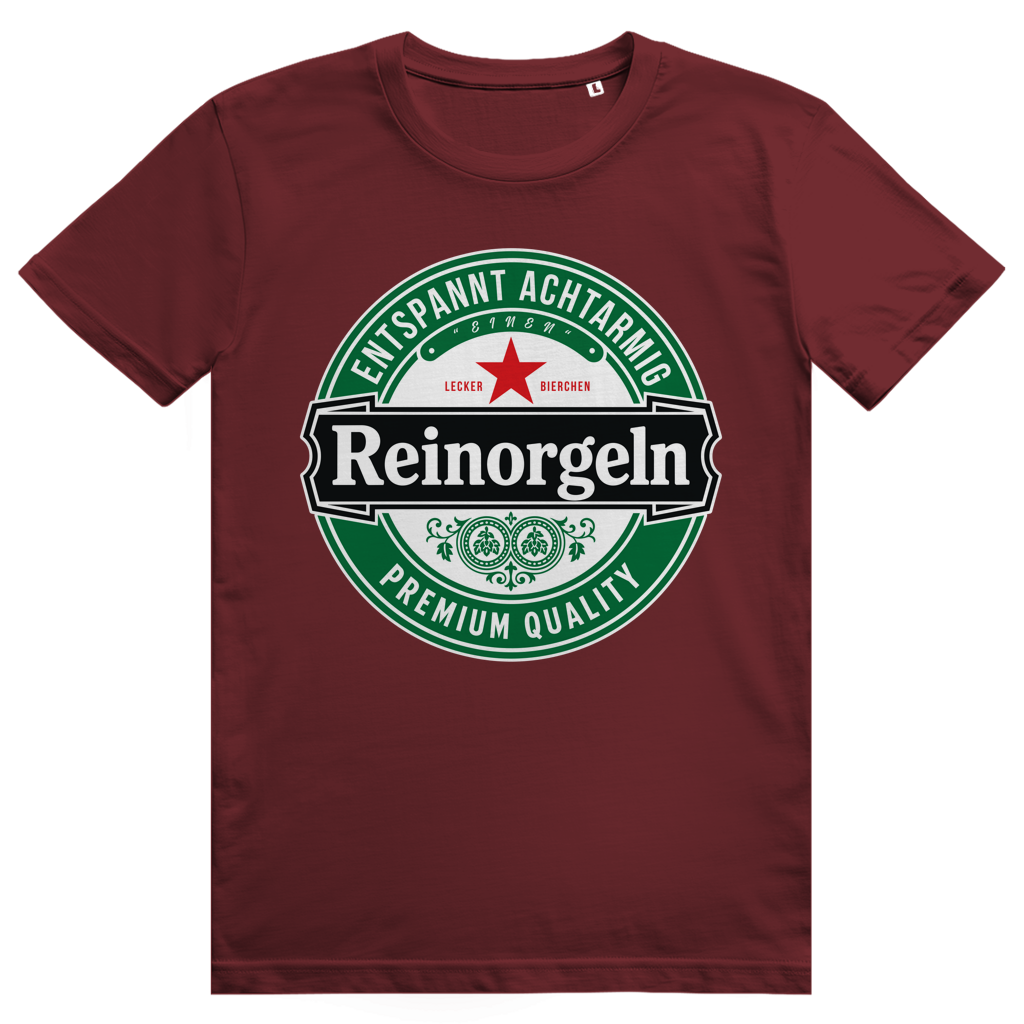 Entspannt achtarmig einen reinorgeln - Lustiges Bier Logo - Premium Bio Unisex T-Shirt