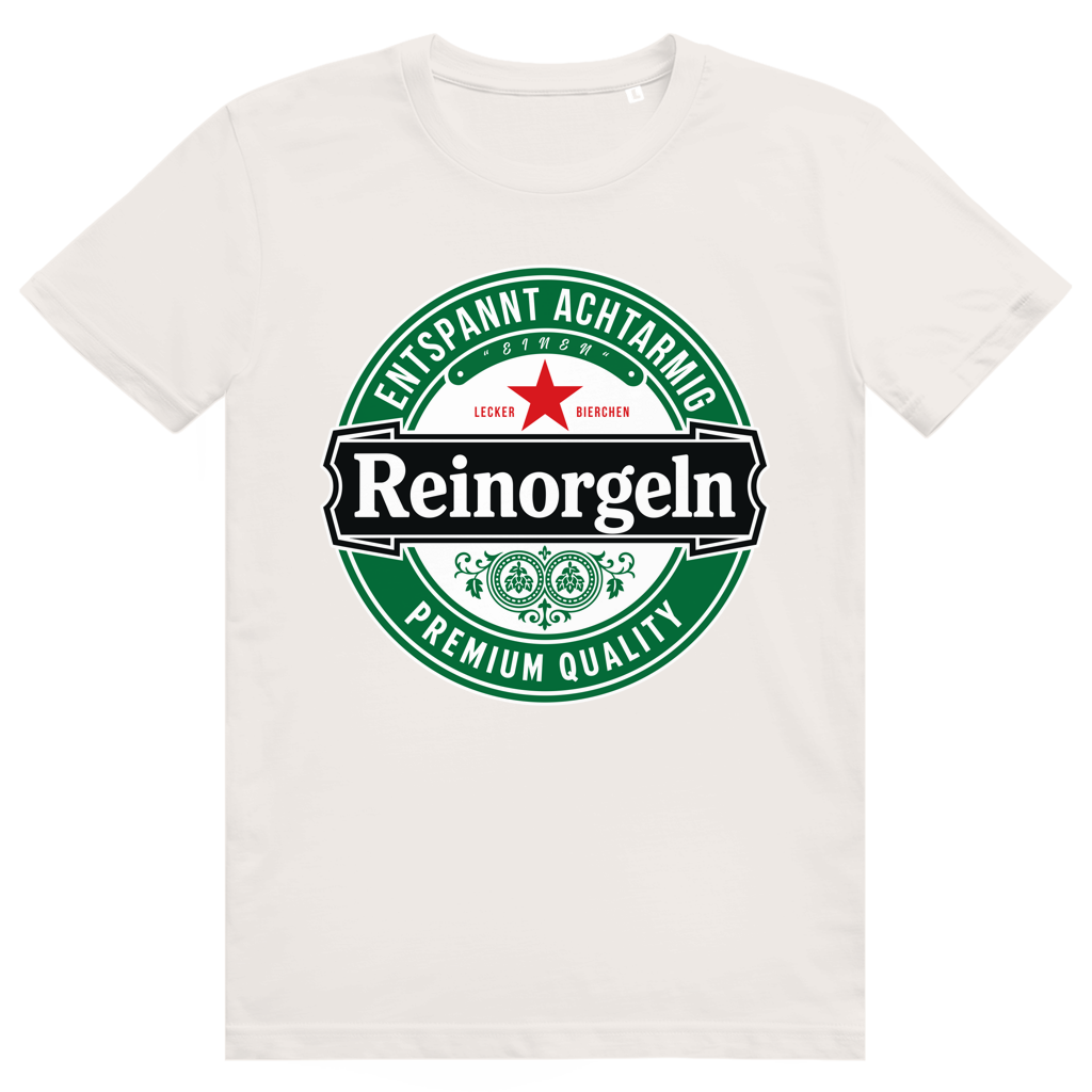 Entspannt achtarmig einen reinorgeln - Lustiges Bier Logo - Premium Bio Unisex T-Shirt