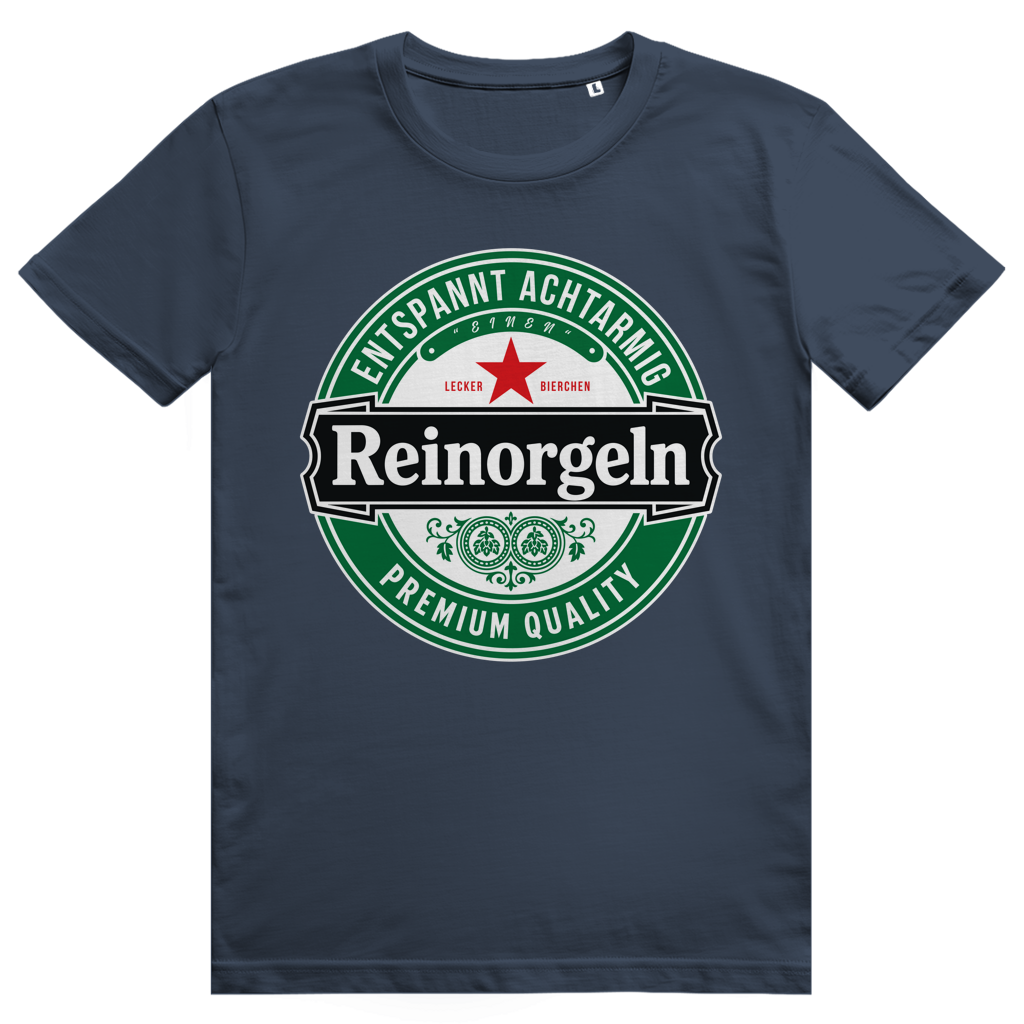Entspannt achtarmig einen reinorgeln - Lustiges Bier Logo - Premium Bio Unisex T-Shirt